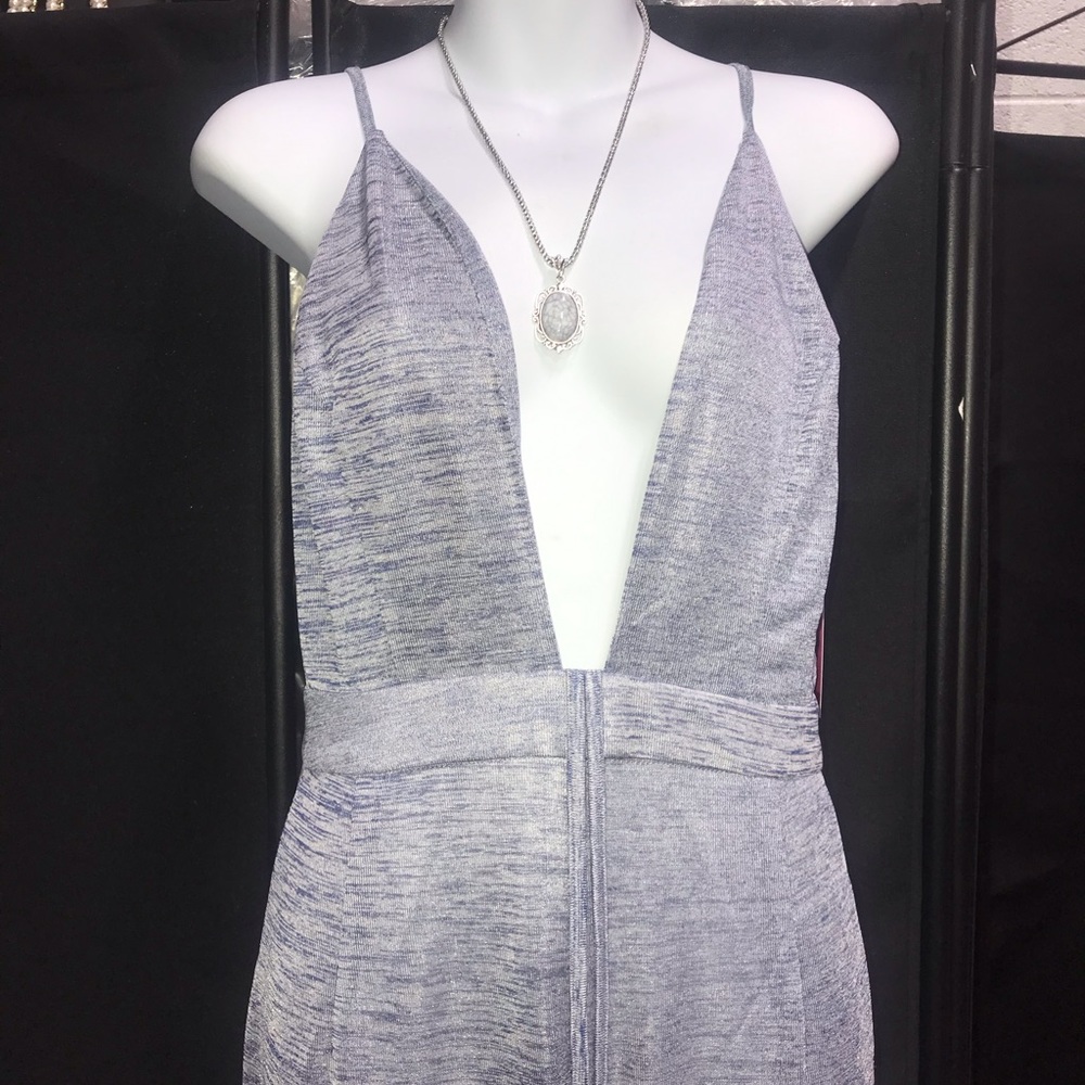 Sexy Open Front Grey Pantsuit😍